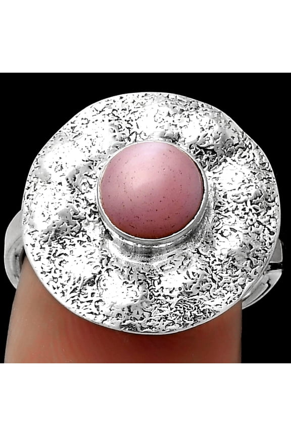Natural Pink Opal - Australia 925 Sterling Silver Ring s.7 Jewelry R-1531 SDR179140