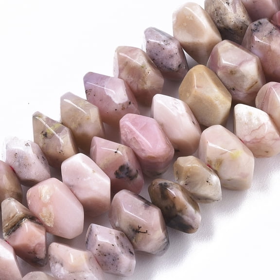 Natural Pink Opal Beads Strands Faceted 9.5~11x6~7mm Hole: 1.2mm 30~32pcs/strand 7.48 inch(19cm) diy