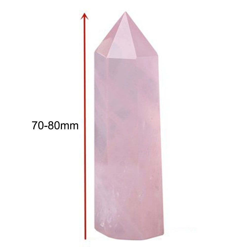 Natural Pink Rose Quartz Crystal Point Rock Lucky Stone 70-80Mm Quartz ...