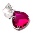 thumbnail image 1 of Natural Pink Rubillite Gemstone Handmade 925 Sterling Silver Pendant 1.77", 1 of 2