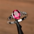 thumbnail image 1 of Natural Pink Ruby Ring, 925 Sterling Silver Ring, Gift for Her, Gemstone Ring, Birthstone Rings for Women, Gift For Her, 1 of 2