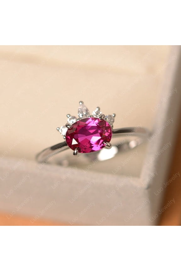 Natural Pink Ruby Ring, 925 Sterling Silver Ring, Gift for Her, Gemstone Ring, Birthstone Rings for Women, Gift For Her