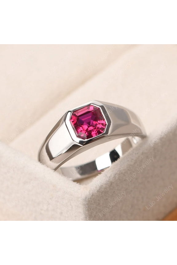 Natural Pink Ruby Ring, 925 Sterling Silver Ring, Gift for Her, Gemstone Ring, Birthstone Rings for Women, Gift For Her