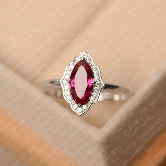 Natural Pink Ruby Ring, 925 Sterling Silver Ring, Gift for Her, Gemstone Ring, Birthstone Rings for Women, Gift For Her