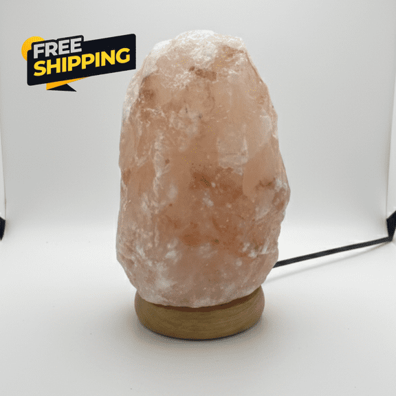 Natural Pink Salt USB Lamp -Color Changing LED Bulb, Hand-Carved Lamp (3-4 lbs) by Pink Salt Wall