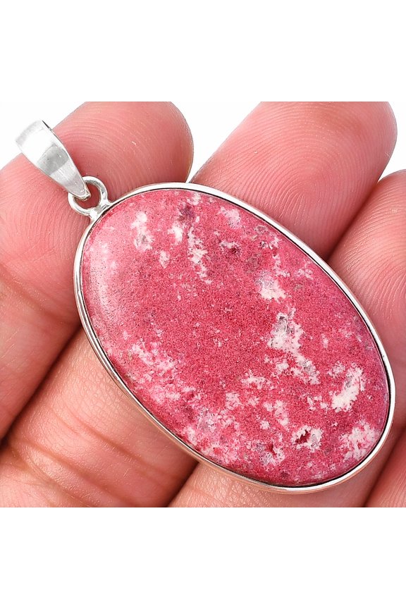 Natural Pink Thulite - Norway 925 Sterling Silver Pendant Jewelry P-1001 SDP142107