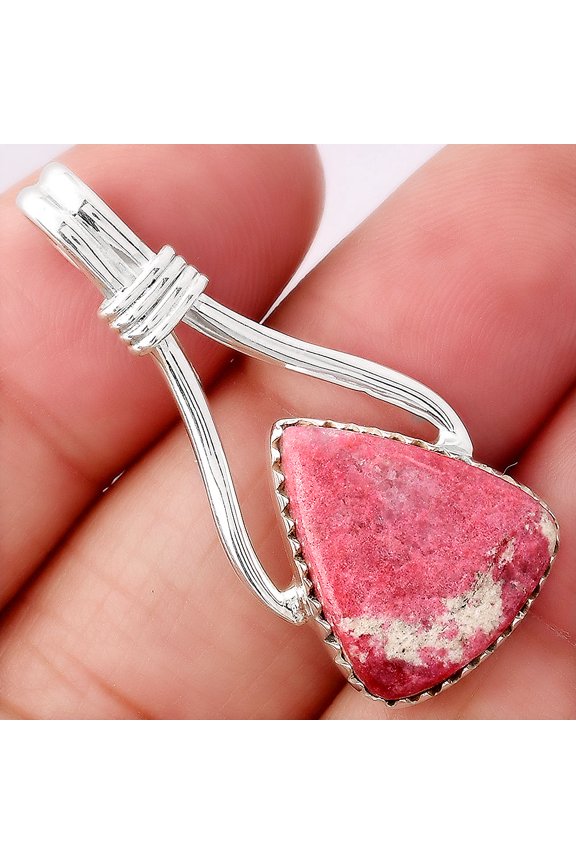 Natural Pink Thulite - Norway 925 Sterling Silver Pendant Jewelry P-1587 SDP154344