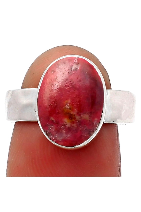 Natural Pink Thulite - Norway 925 Sterling Silver Ring s.7.5 Jewelry R-1001 SDR158520