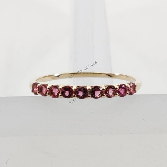 Natural Pink Tourmaline, 14K Solid Yellow Gold Tourmaline Ring, October Birthstone Ring, Tourmaline Jewelry, Wedding Gift, Anniversary Gift