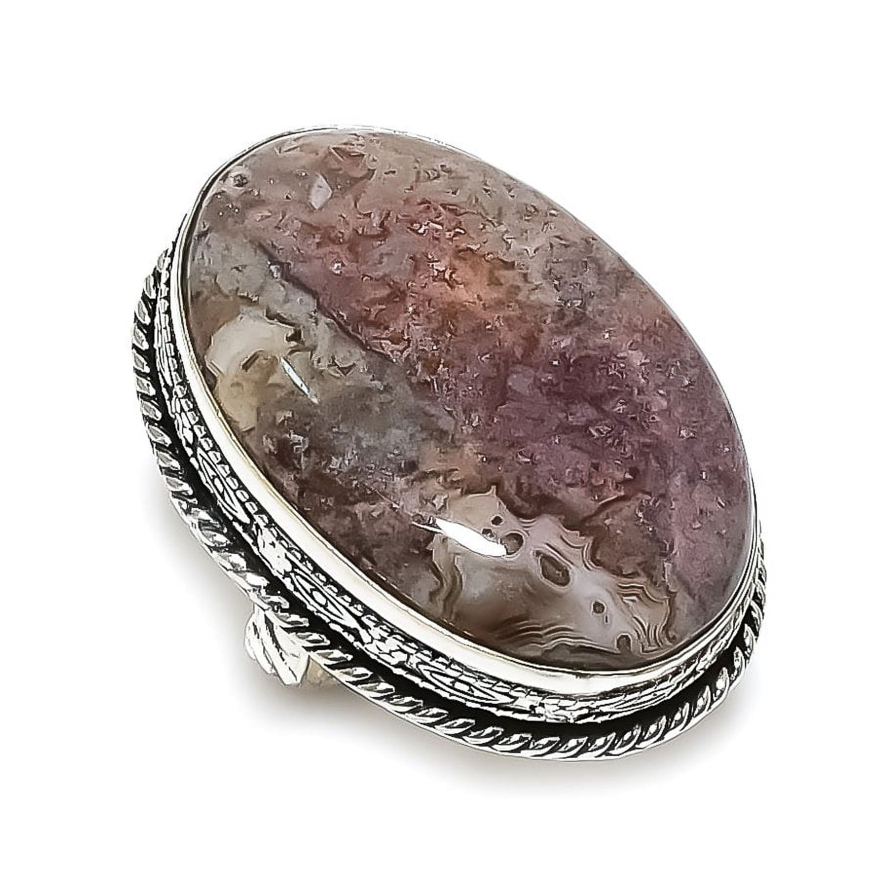 Natural Pink Tourmaline Gemstone 925 Sterling Silver Jewelry Ring Size 8