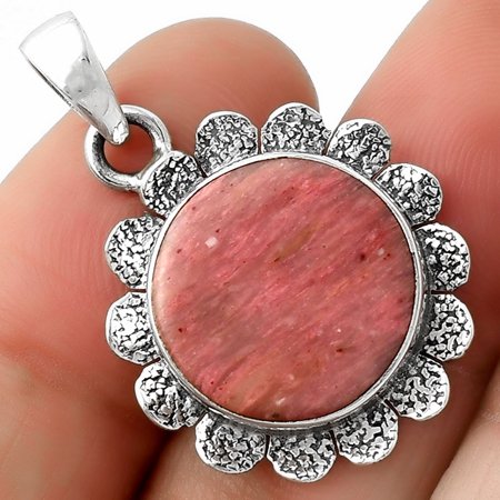 Natural Pink Tulip Quartz 925 Sterling Silver Pendant Jewelry P-1205 SDP109685