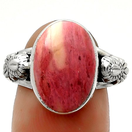 Natural Pink Tulip Quartz 925 Sterling Silver Ring s.7.5 Jewelry R-1261 SDR172624