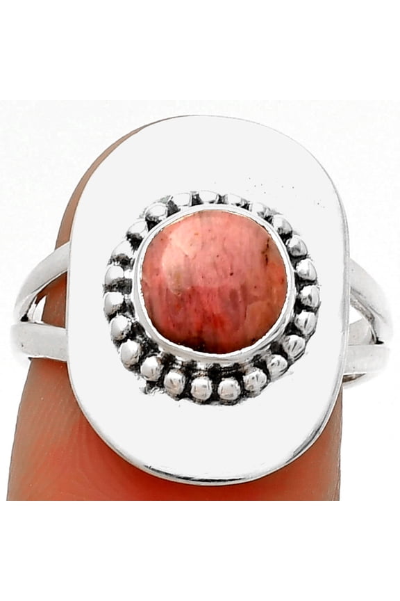 Natural Pink Tulip Quartz 925 Sterling Silver Ring s.7 Jewelry R-1458 SDR189127