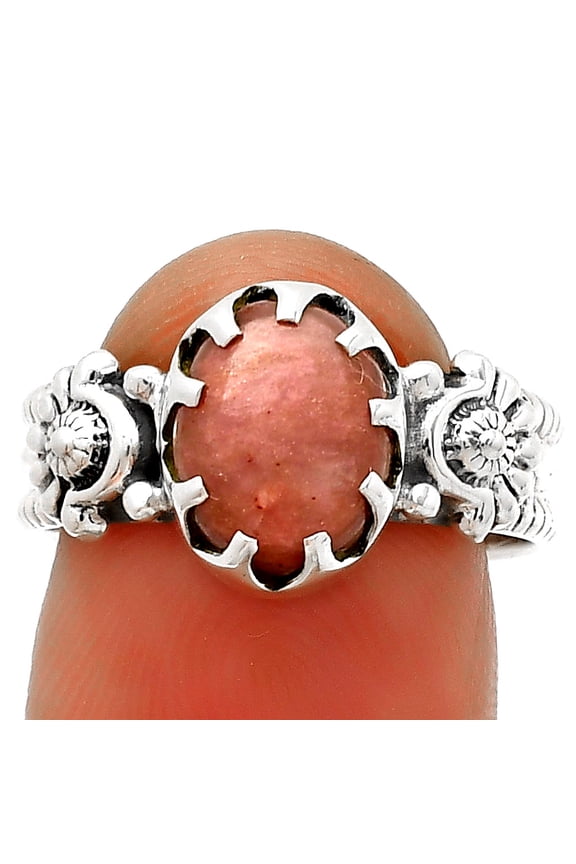 Natural Pink Tulip Quartz 925 Sterling Silver Ring s.8 Jewelry R-1210 SDR188298