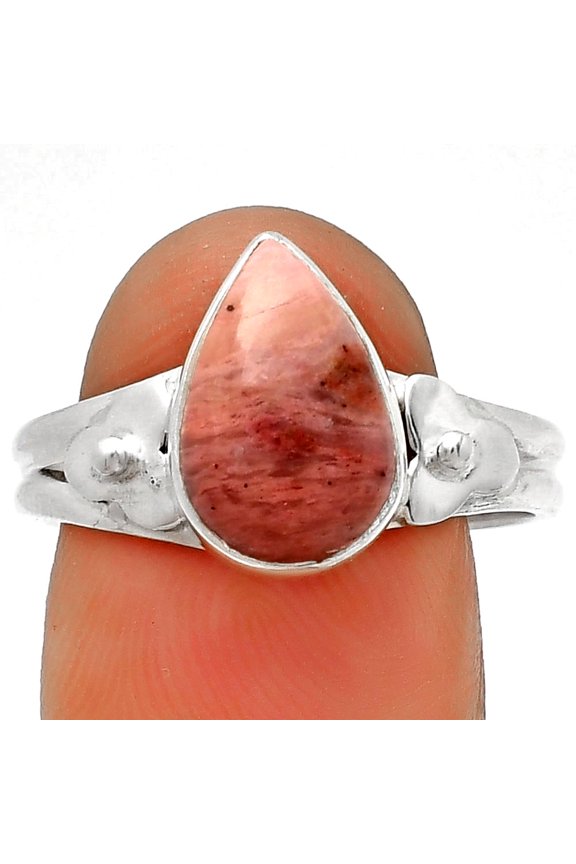 Natural Pink Tulip Quartz 925 Sterling Silver Ring s.9 Jewelry R-1509 SDR188465
