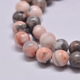 thumbnail image 1 of Natural Pink Zebra Jasper Beads Strands Round 10mm Hole: 1mm about 36pcs/strand 15.2 inch, 1 of 5