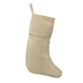 thumbnail image 1 of Natural Plain Lined Linen Christmas Stockings, 15-inch, 1 of 1