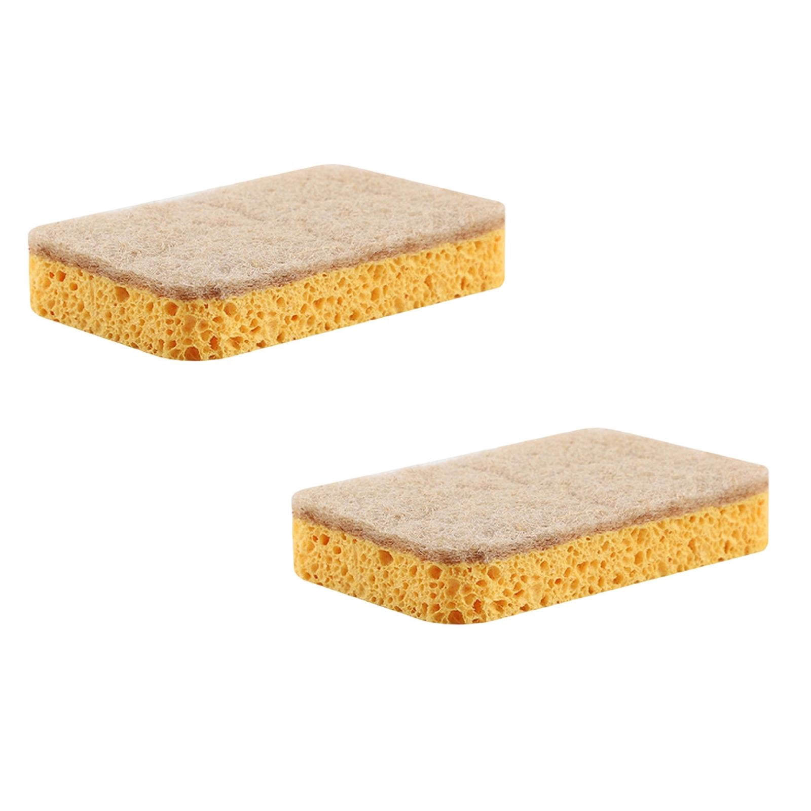 Natural Plant-Based Scrub Sponge, Non-Scratch Biodegradable Sponges for ...