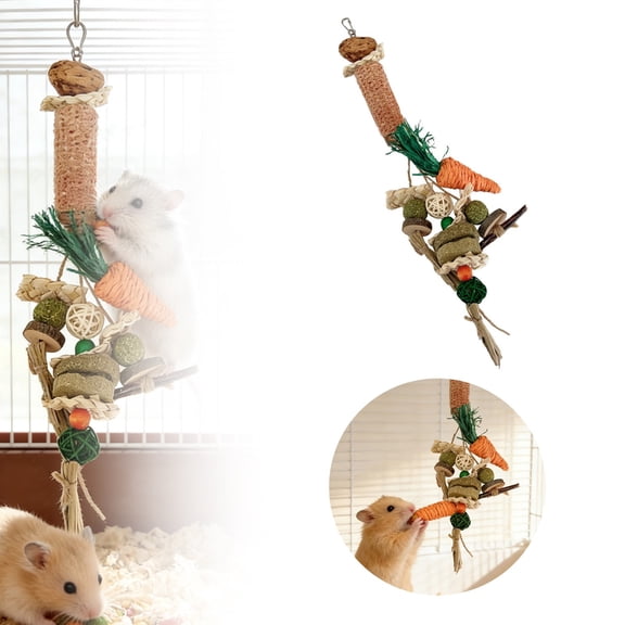 Natural Plant Material Corn Cob Chew Toy for Hamsters Guinea Pigs Rabbits & Chinchillas Promotes Dental Health & Reduces Boredom