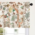 thumbnail image 1 of Natural Plant Pattern Valance Curtains, 18 Inches Long Boho Flower & Fruit Design Window Treatments, Multi-Color Farmhouse Drapes for Small Window, 1 Panel, 1 of 6