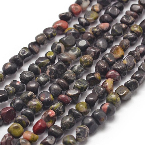 Natural Plum Blossom Jasper Beads Strands 3~5x3~5x3~8mm Hole: 1mm 85~90pcs/strand 15.7 inch(40cm)