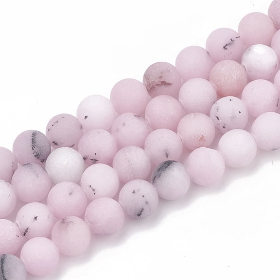 Natural Plum Blossom Jasper Beads Strands Frosted Round 8mm Hole: 1mm about 47pcs/strand 15.5 inch