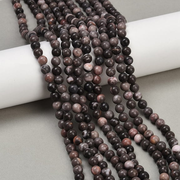 Natural Plum Blossom Jasper Beads Strands Round 6.5mm Hole: 1mm 62pcs/strand 15.04-15.08''(38.2-38.3cm)