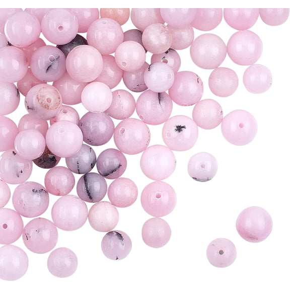 Natural Plum Blossom Jasper Beads Strands Round 8~8.5mm/10~10.5mm Hole: 1~1.2mm about 83pcs/box 2strands/box