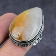 thumbnail image 1 of Natural Plume Agate Gemstone Handmade 925 Sterling Silver Jewelry Ring S.6, 1 of 2