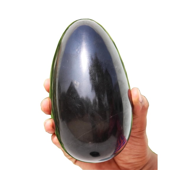Natural Polished Black Tourmaline Stone Egg 1725g/150mm, Crystal Quartz Gemstone, Reiki Energy Amplifier, Handpicked, Stunning Gift