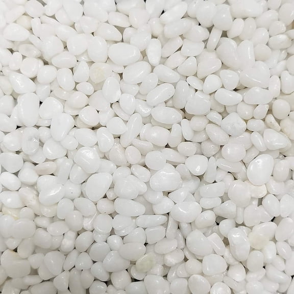 Natural Polished Decorative White Pebbles - Gravel, River Rocks for Plants, Home DIY Decor, Aquarium, Vase Fillers, Fairy Garden, Landscaping Outdoor Stones.