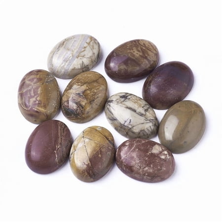 Natural Polychrome Jasper/Picasso Stone/Picasso Jasper Cabochons Oval 25x18x7~10mm. Picasso Jasper