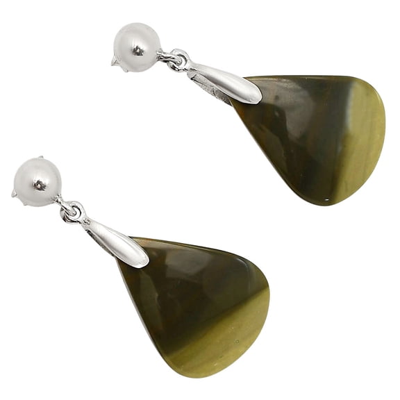 Natural Polygram Jasper 925 Sterling Silver Earrings Jewelry E-1199 SDE90716