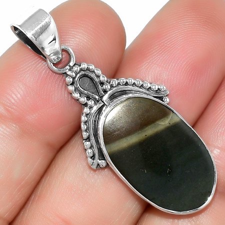 Natural Polygram Jasper 925 Sterling Silver Pendant Jewelry P-1092 SDP115290
