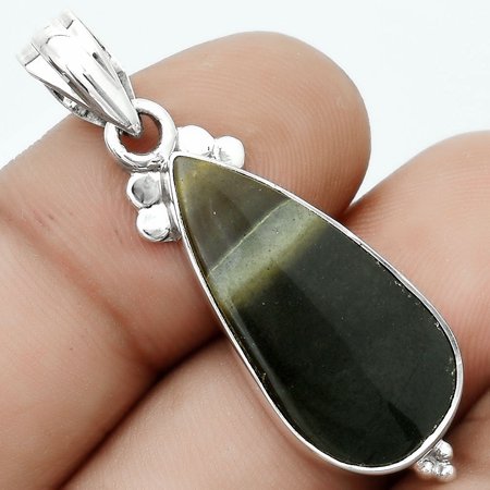 Natural Polygram Jasper 925 Sterling Silver Pendant Jewelry P-1100 SDP123601