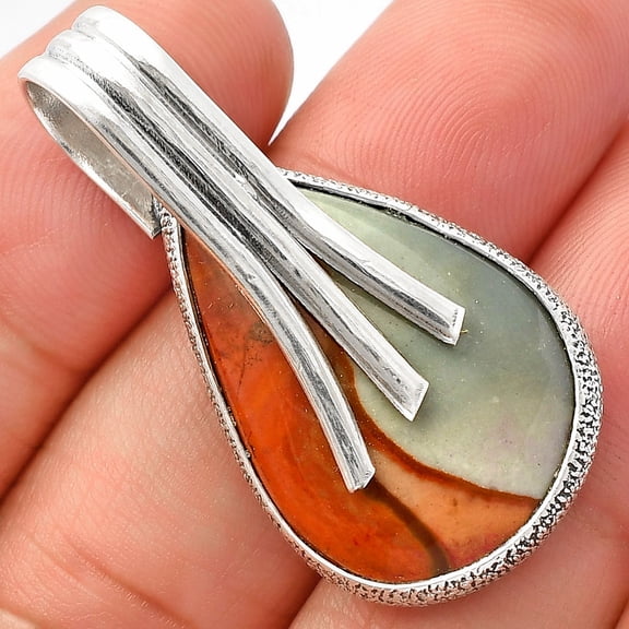 Natural Polygram Jasper 925 Sterling Silver Pendant Jewelry P-1167 SDP147408