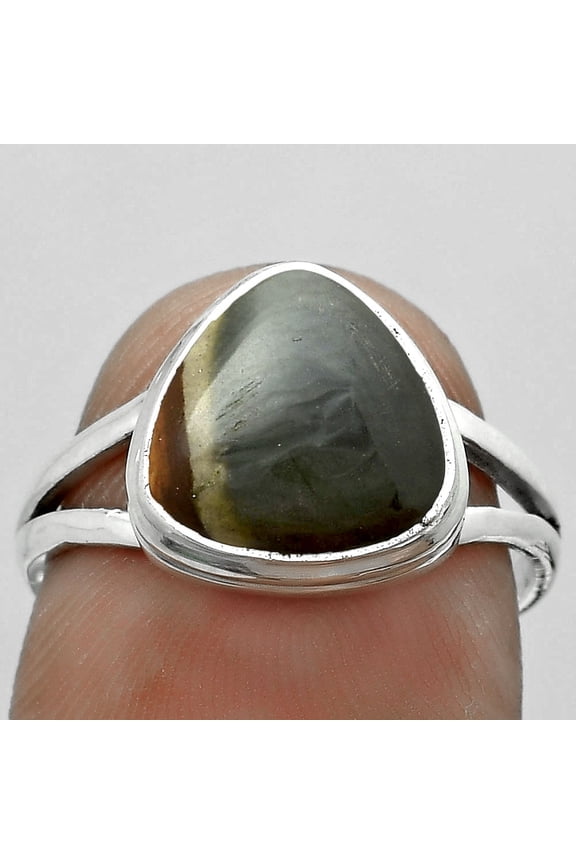 Natural Polygram Jasper 925 Sterling Silver Ring s.7.5 Jewelry R-1008 SDR179963
