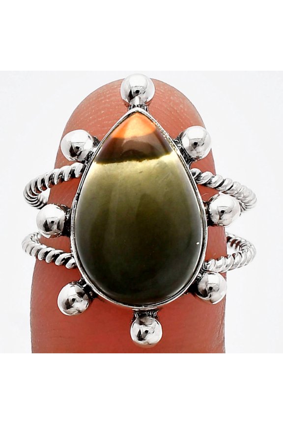 Natural Polygram Jasper 925 Sterling Silver Ring s.8 Jewelry R-1268 SDR229081