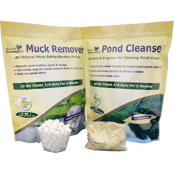 Natural Pond Cleaner Pack- 1/2 acre Farm Pond Treatment