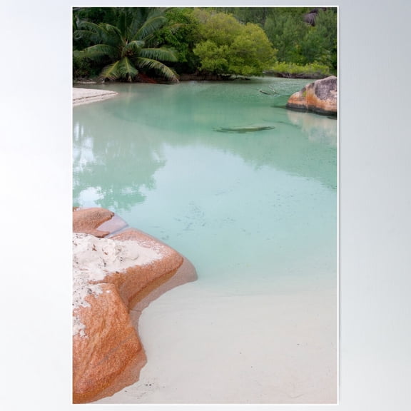 Natural Pool Poster Wall Art, Modern Wall Decor For Living Room Bedroom, 8x12 UNFRAMED