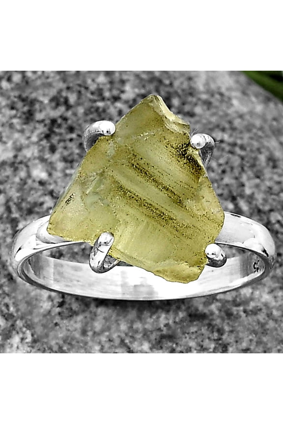 Natural Prasiolite (Green Amethyst) 925 Silver Ring s.9.5 Jewelry R-1052 SDR206885