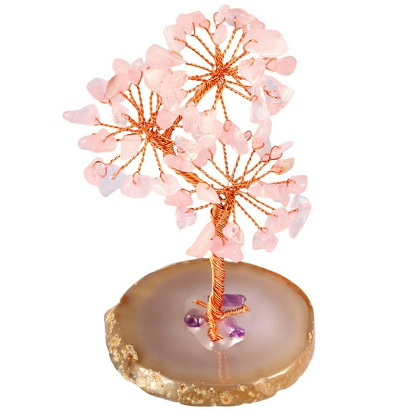 Natural Precious for Feng Shui Office Table Decoration Pink