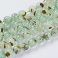 thumbnail image 1 of Natural Prehnite Beads Strands Round Pale Green 8mm Hole: 1mm about 48pcs/strand 15.5 inch, 1 of 3