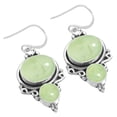 thumbnail image 1 of Natural Prehnite Earring 925 Sterling Silver Handmade Jewelry, 1 of 5