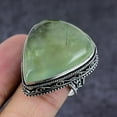 thumbnail image 1 of Natural Prehnite Gemstone Handmade 925 Sterling Silver Jewelry Ring Size 10, 1 of 2