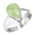 thumbnail image 1 of Natural Prehnite Ring 925 Sterling Silver Handmade Jewelry, 1 of 6