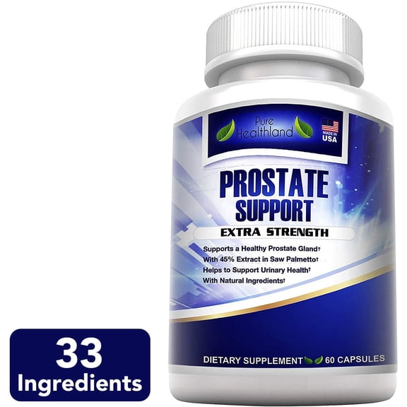 Natural Prostate Support Supplement Pills For Men.The Most Complete Formula Solutions With 33 Prostate Support Ingredients Including Saw Palmetto Vitamins Best For Prostate Care And Healthy Function!