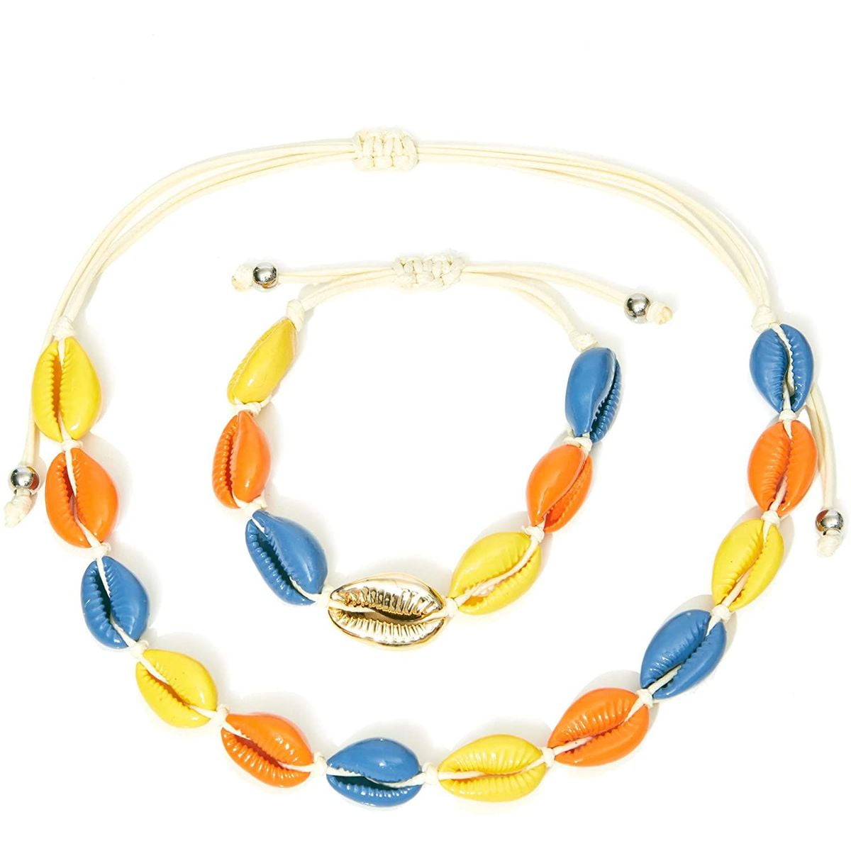 Natural Puka Shell Choker Necklace and Bracelet Set for Women Beach Nautical Jewelry Accessories Walmart Business Supplies