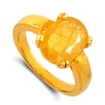 thumbnail image 1 of Natural Pukhraj Birthstone Yellow Sapphire Gemstone Ring, Astological Energized Pukhraj For Guru Dasa Pukhraj Ring, 1 of 1