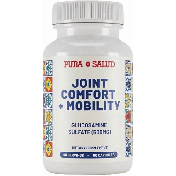 Pura Salud Glucosamine Sulfate Joint Health Support Supplement 500 mg, 60 Capsules